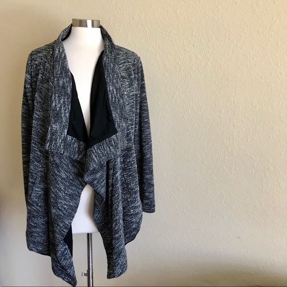 Lovers + Friends Sweaters - Lovers & Friends Black Marled Open Cardigan    *B3